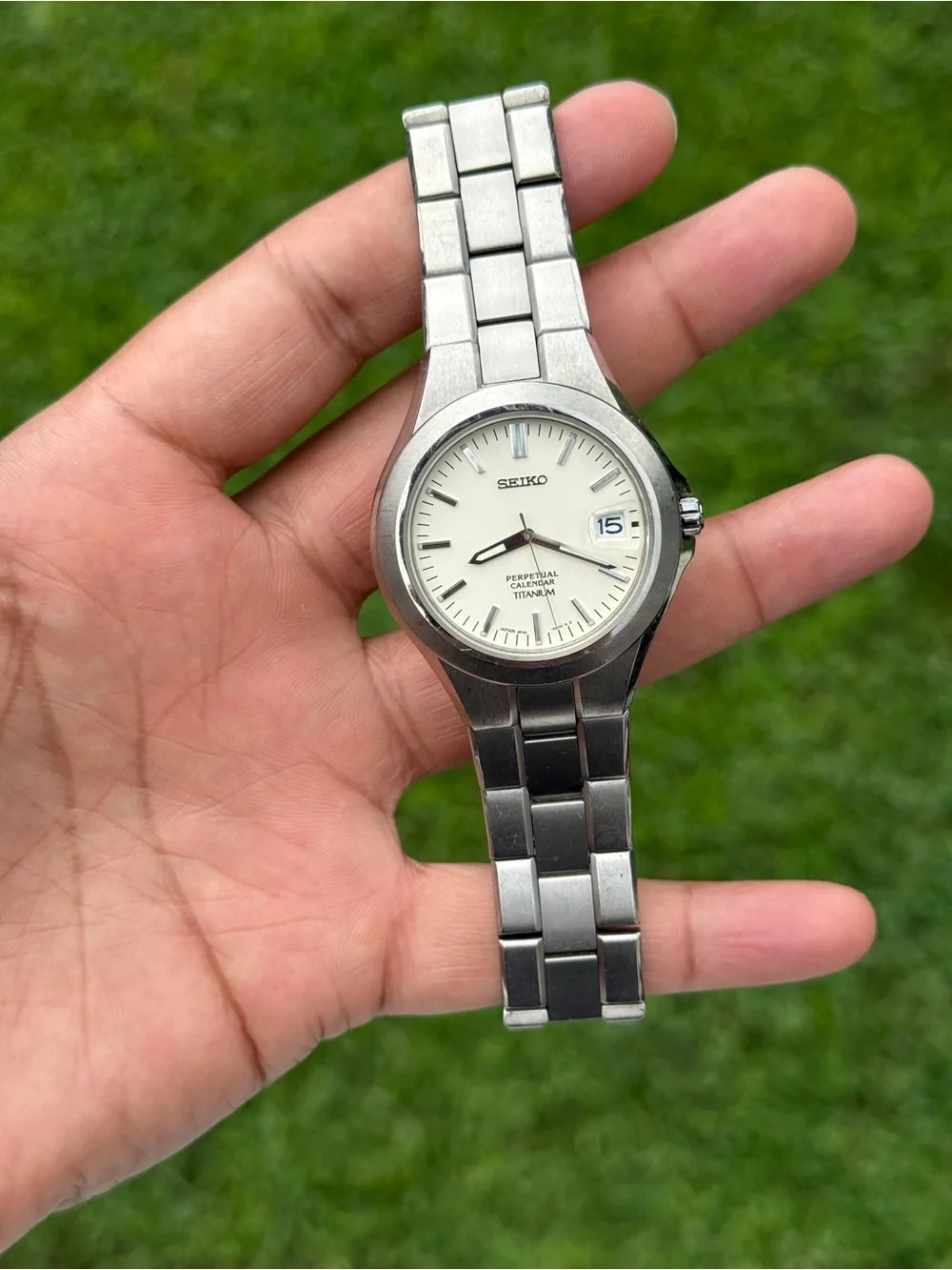 SEIKO Perpetual Calendar Titanium Date Men's 40mm watch
